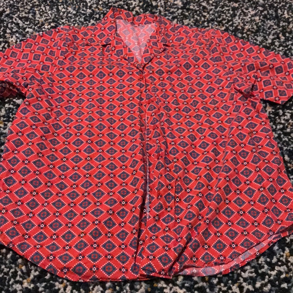 Super Cool Patterned Button Down Short Sleeve - image 2